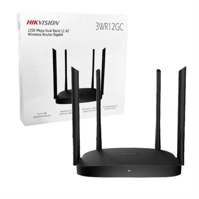 ROUTER HIKVISION DS-3WR12GC AC1200 / WIRELESS WIFI 5 / 4 ANTENAS DE ALTA GANANCIA DUAL BAND (CON PUERTO GIGABIT) - DS-3WR12GC