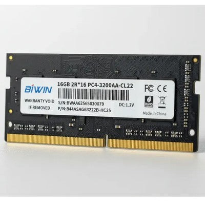 MEMORIA RAM 16GB DDR4 3200MHZ BIWIN SODIMM B44ASAG63222B-HC25 GARANTINA 12 MESES (DE BANDEJA)