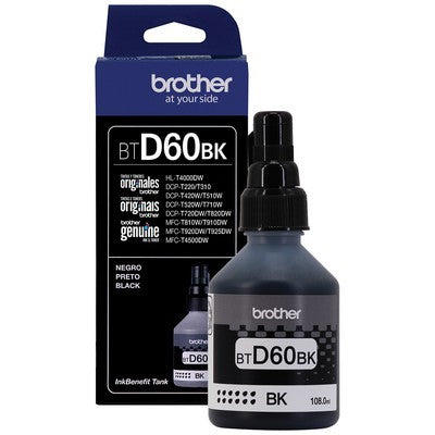 TINTA BROTHER BTD60BK NEGRO 108.0ML T310/T510W/T520W/T420W/T720DW