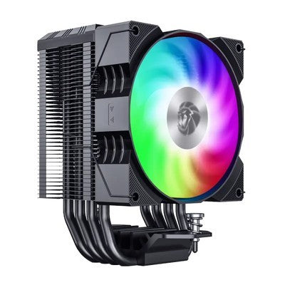 COOLER CPU GAMEMAX GAMMA 90 DIGITAL BK ARGB 4 TUBOS TERMICOS, DIGITAL DISPLAY TO TEMPERATURE, INTEL LGA1700/1366/1200 Y AMD AM5/AM4 AURA SYNC 5V 3PIN / 4PIN PWM GARANTIA 12 MESES