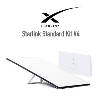 STARLINK KIT STANDAR KIT V4 AX SISTEMA WIFI TRIPLE BANDA BLANCO - 02534001 - UPC: 850049670180