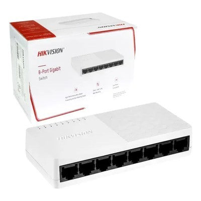 SWITCH HIKVISION GIGABIT DS-3E0508D-O / 8 PUERTOS 10/100/1000 MBPS (MDI/MDIX) PLASTICO - DS-3E0508D-O