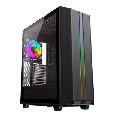 CASE GAMAMEX PRECISION 2 WH ATX USB-C/3,0/2,0 FAN POST. 1*12CM ARGB + COC 14CM, LAT. VIDRIO TEMP Y FRONT MALLA + TIRA ARGB CONTROLADOR HUB AURA SYNC GARANTIA 12 MESES