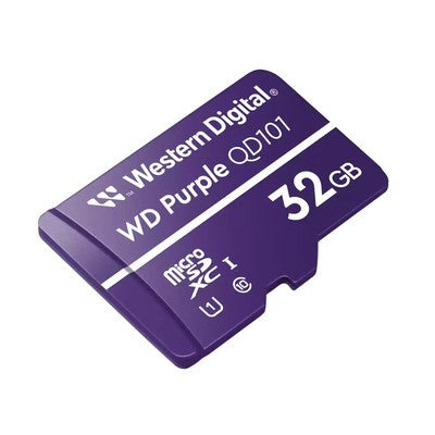 MICRO SD 32GB WD PURPLE VIDEOVIGILANCIA CLASE 10 U1 WDD032G1P0C GARANTIA 12 MESES