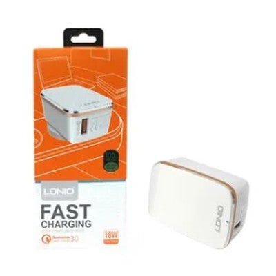 CARGADOR LDNIO A1204Q 18W Q3.0 CARGA RAPIDA MICRO USB