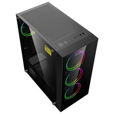 CASE GAMEMAX DRACO XD ATX USB 2.0/3.0 FAN FRONT 3*12CM + POST. 1*12CM, VIDRIO TEMP. FRONT Y LAT. CONTROLADOR ARGB GARANTIA 12 MESES