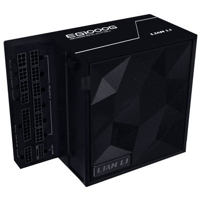 FUENTE DE PODER CERTIFICADA LIAN LI EDGE SERIES-1000W FULL MODULAR POWER SUPPLY (FAN HUB INCLUDED) - GOLD-ATX 3.0, 3.1-PCIE 5.1-L-SHAPE DESIGN FOR DUAL CHAMBER CASE-120MM FDB FAN-SUPPORTS UP TO 4 USB DEVICE - BLACK -EG1000G.BH - PS - PS-E1000G - LIAN-LI -