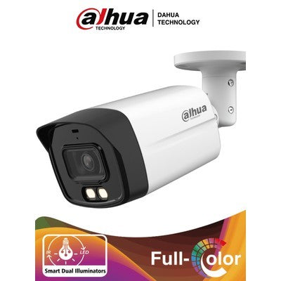 CÁMARA DE SEGURIDAD FULL COLOR DUAL LIGHT AUDIO 2MP (BULLET)