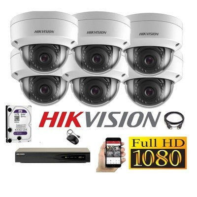 KIT 6 CAMARAS DOMO COLOR/AUDIO 1080P