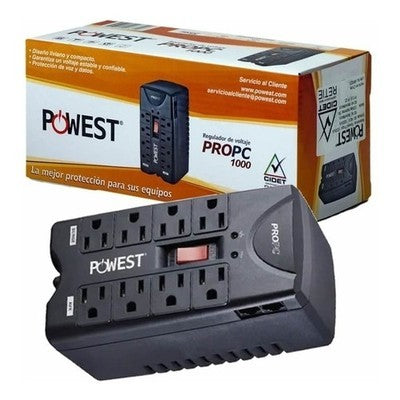 REGULADOR DE VOLTAJE POWEST PROPC 1000VA 8TOMAS
