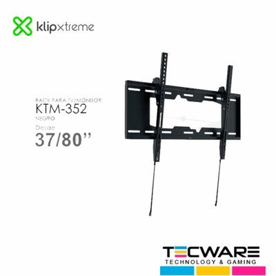 SOPORTE TV KLIP XTREME KTM-352 37" - 80" HASTA 50KG INCLINABLE Y GIRATORIO COMPATIBLE CON TVS CURVOS Y PLANOS NEGRO
