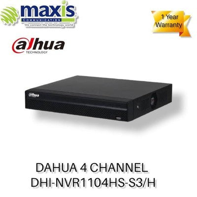 NVR DAHUA DE 8 MEGAPIXELES 4K 4 CANALES IP
