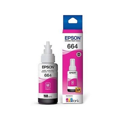 TINTA EPSON T664320 MAGENTA L110 / L120 / L121 / L200 / L210 / L220 / L300 / L310 / L350 / L355 / L365 / L375 / L380 / L395 / L396 / L455 / L475 / L495 / L555 / L565 / L575 / L1300 70ML