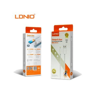 CABLE LDNIO LS902 2M 25W USB-V8 - CORDÓN WHITE