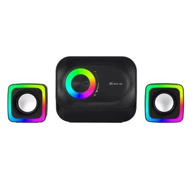 PARLANTES PC XTRIKE ME SK-502 BK SUBWOOFER 5W + 3W*2, LED RGB JACK 3,5MM + USB 5V, PS5/4, XBOX ONE, PC, MOVIL GARANTIA 12 MESES