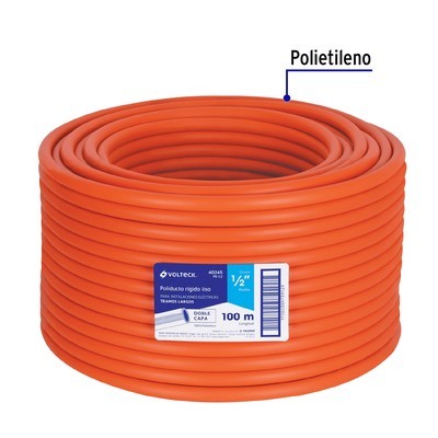 ROLLO MANGUERA PLASTICA SOLIDA LUZ ELECTRICA 1/2