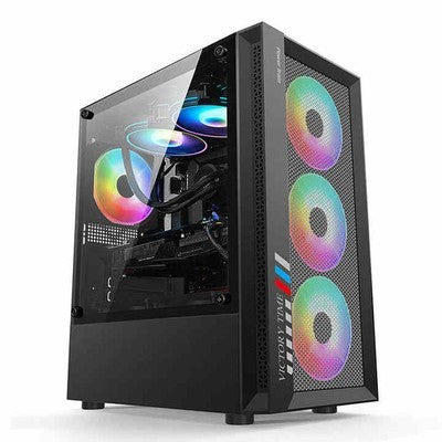 CASE GAMEMAX EDGE BK M-ATX USB 3.0/2.0 FAN FRGB POST. 1*12CM, LAT. VIDRIO TEMP. Y FRONTAL AIRFLOW LINES GARANTIA 12 MESES