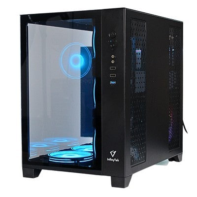 CASE GAMER INFINYTEK FULL TOWER SUPER ATX ANGEL WARRIOR (DRAGON FIRE)  2 USB 2.0 1 USB 3.0 PLUG MICROFONO PLUG HEADPHONE BLACK 7 VENTILADOR ARGB SIN FUENTE VIDRIO TEMPLADO
