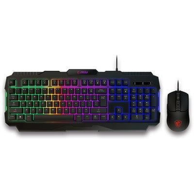 TECLADO + MOUSE MSI FORGE GK100 GAMER FORGE GK100 USB 2.0 FORGE GM100 6 MODE RGB 7BUTTONS USB 2.0