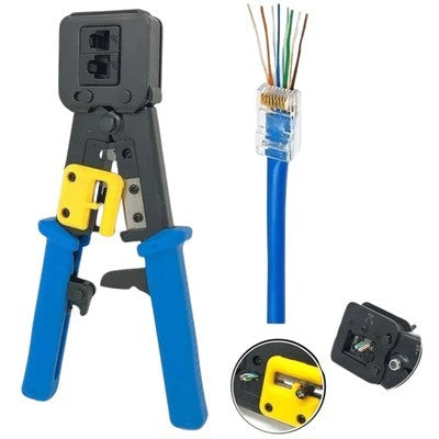 REMACHADORA UNIVERSAL RJ45 C/AGUJERO-RJ11/RJ12 (376Z)