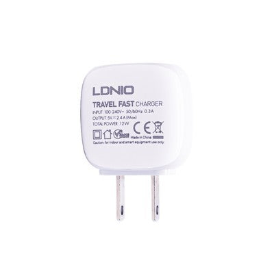 CARGADOR LDNIO A2218 12W 2P USB + CAB  USB-IPH
