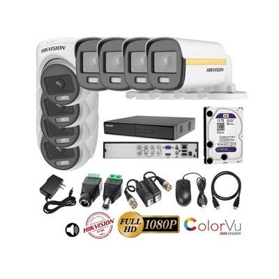 KIT 8 CAMARAS TUBO COLOR/AUDIO 1080P