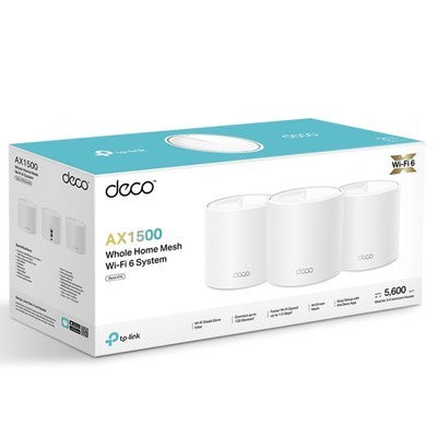 SISTEMA DE MALLA TP-LINK DECO X10 (3 PACK ) SISTEMA WIFI DE MAYA AX1500 /IP65/ 2 PTO GE/ POE - DECOX10-(3-PACK)