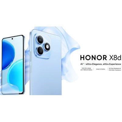 HONOR X8D 6.77" 120 HZ 8GB RAM 256GB ALM CAM 108 MP/5MP IP65 BATERIA 7000 MAH 45W ANDROID 15 AZUL GARANTIA 12 MESES