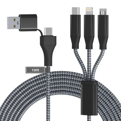 CABLE DAHUA 3 IN1  USB-C TO USB-A DATOS/CARGA 5V 3A  TO TYPE C /LIGHTNING / MICRO