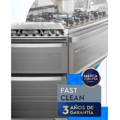COCINA A GAS DOBLE HORNO 30" 5 QUEMADORES + GRILL