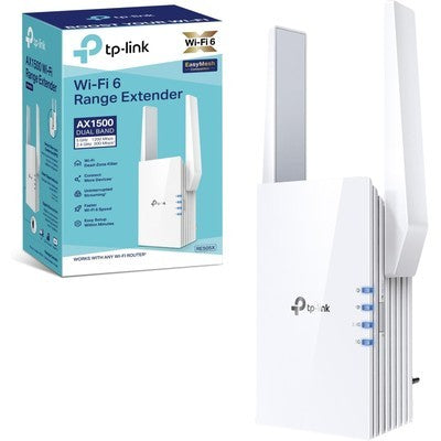 EXTENSOR TP-LINK RE505X AX1500 DUAL BAND 2.4GHZ 300MBPS 5GHZ 1200MBPS 2ANT 1 ETHERNET PORT ONEMESH GARANTIA 12 MESES