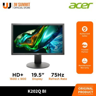 MONITOR ACER K202Q BI 19.5" LED HD+ (1600X900) HDMI/VGA - UM.IE0AA.004