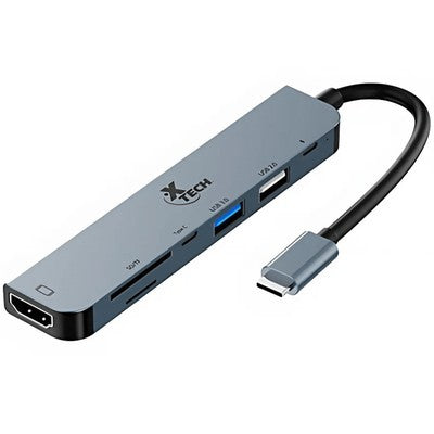 HUB XTECH 7 PUERTOS USB-C® 7-IN -1 XTC-571 PERIFÉRICOS – USB HUBS XTC-571