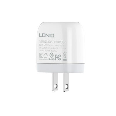 CARGADOR LDNIO A1209Q 18W 1P USB + CAB USB-IP