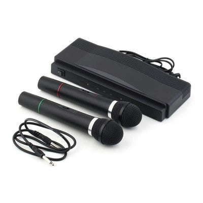 MICROFONOS KARAOKE INALAMBRICOS MC31 BASE + 2 MICROFONOS GARANTIA 12 MESES