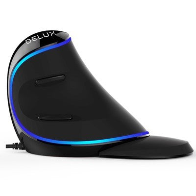 MOUSE DELUX DLM618PU (A825) ERGONOMICO 12800DPI USB BLACK
