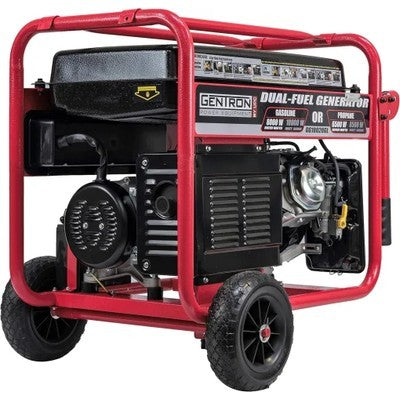 GENERADOR GENTRON GG10020GL 10000W DUAL GASOLINA Y GAS ARRANQUE ELECTRICO, OHV DE 15HP 420CC, 8 GALONES, 11 HORAS SALIDAS 120V*4, 120V*1 TWIST-LOCK, 120V/240V, 12V