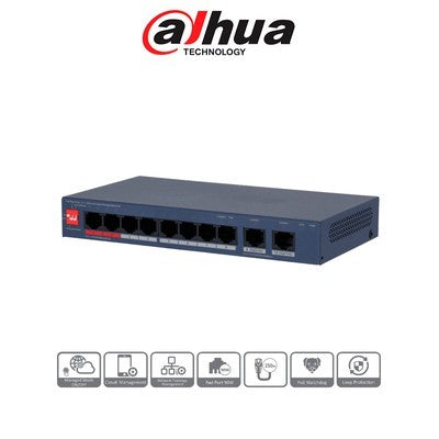 SWITCH POE 10 PUERTOS 10/100/1000