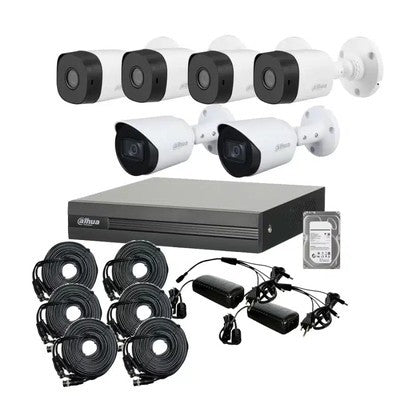 KIT 6 CÁMARAS CON AUDIO 2MP
