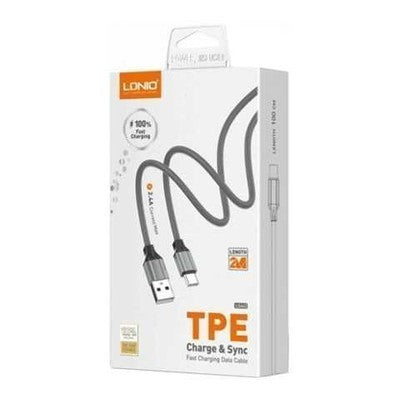 CABLE LDNIO LS442 2M 12W 2.4A USB-V8