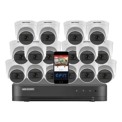 KIT 16 CAMARAS DOMO COLOR/AUDIO 1080P