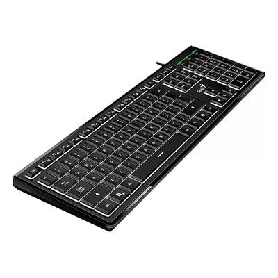 TECLADO GENIUS SLIMSTAR 820 SP BK ILUMINADO ON/OFF USB AI COPILOT GARANTIA 12 MESES