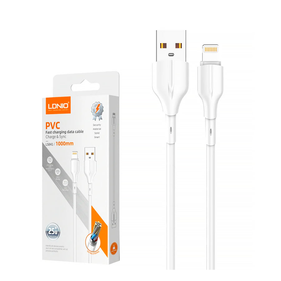 CABLE LDNIO LS841 1M 25W USB-IPH - WHITE