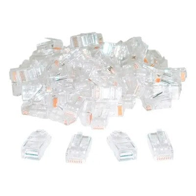 CONECTOR RJ45 CAT 5E FUNDA 100 UNIDADES