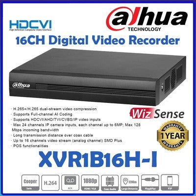 DVR DAHUA 16 CANALES 5MP LITE CON WIZSENSE Y H.265+/ HDCVI X PLUS