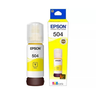 TINTA EPSON 504 70ML YELLOW IMPR L4260 L4150 L4160 L6161 L6171 L6191