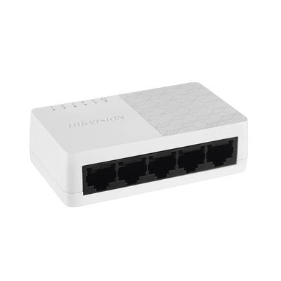 SWITCH HIKVISION 5 PUERTOS 10/100MBPS PLUG & PLAY DS-3E0105D-O GARANTIA 12 MESES