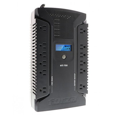 UPS 750VA/450W FORZA HT-750LCD  120V 12*TOMAS NEMA 5-15R + 2*COAXIAL + 2*USB-A, 1*USB-C, LCD DE ESTADO, BATERIA 12V/7AH GARANTIA 12 MESES
