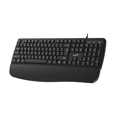 TECLADO GENIUS KB-123 BK USB AI COPILOT REPOSAMUÑECAS TECLAS CONCAVAS 12 TECLAS FN CABLE 1.5M GARANTIA 12 MESES