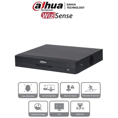 NVR DAHUA GRABADOR DE VÍDEO EN RED WIZSENSE COMPACTO DE 16 CANALES, 1U, 1 DISCO DURO